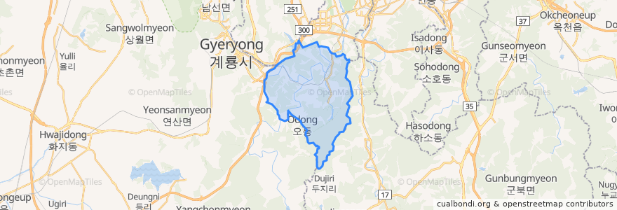 Mapa de ubicacion de 기성동.