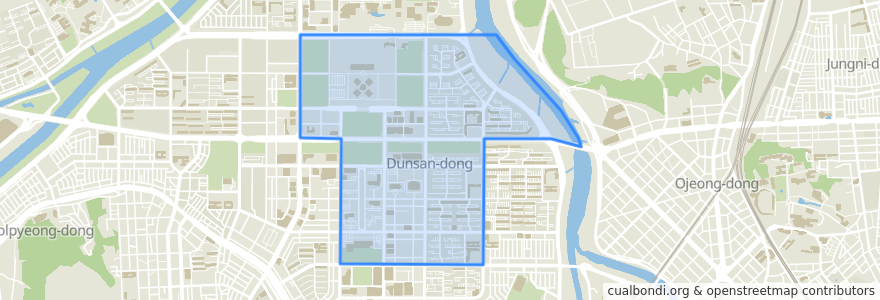 Mapa de ubicacion de 둔산1동.