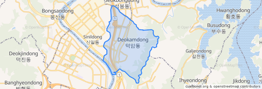 Mapa de ubicacion de 덕암동.