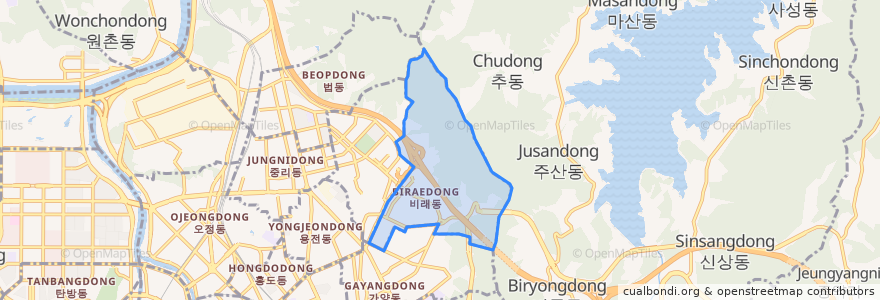 Mapa de ubicacion de Birae-dong.