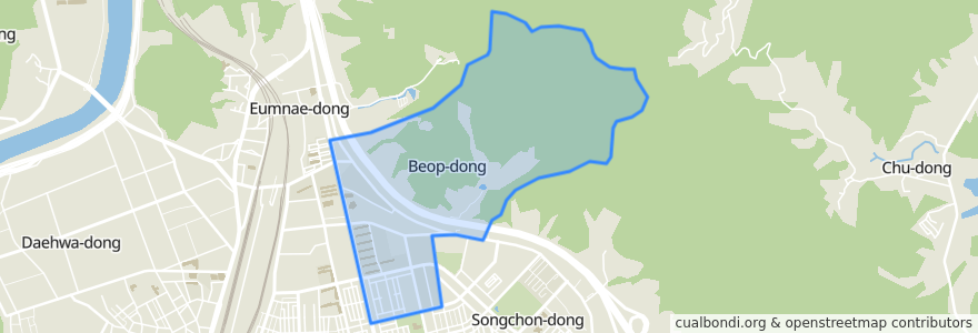 Mapa de ubicacion de 법1동.