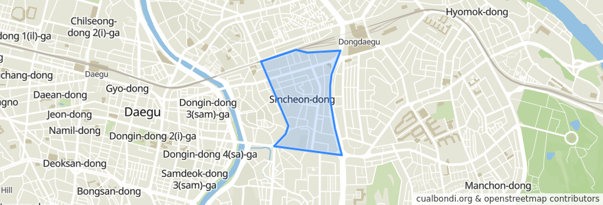 Mapa de ubicacion de Sincheon 3(sam)-dong.