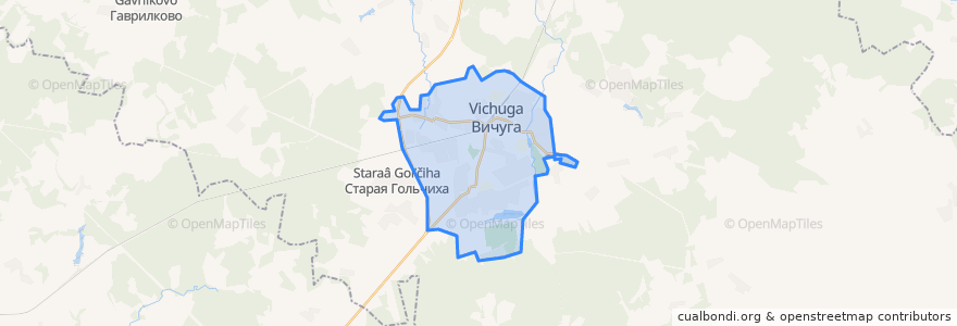 Mapa de ubicacion de Vichuga.