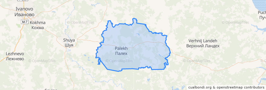 Mapa de ubicacion de Palekhsky District.