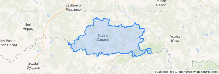 Mapa de ubicacion de Савинский район.