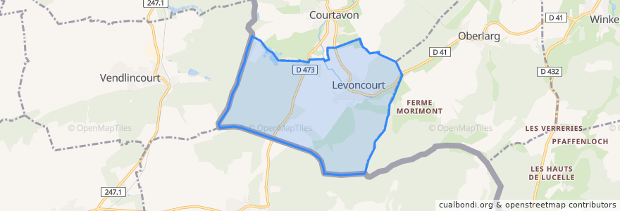 Mapa de ubicacion de Levoncourt.