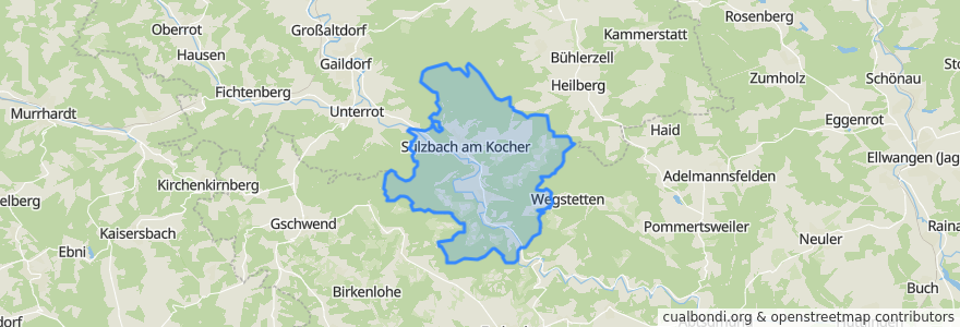 Mapa de ubicacion de Sulzbach-Laufen.