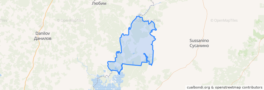 Mapa de ubicacion de Сандогорское сельское поселение.