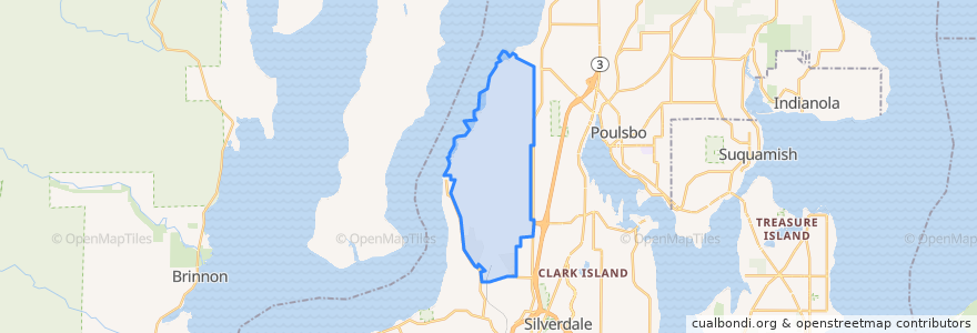 Mapa de ubicacion de Naval Base Kitsap - Bangor.