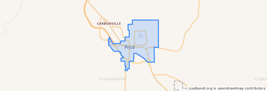 Mapa de ubicacion de Price.