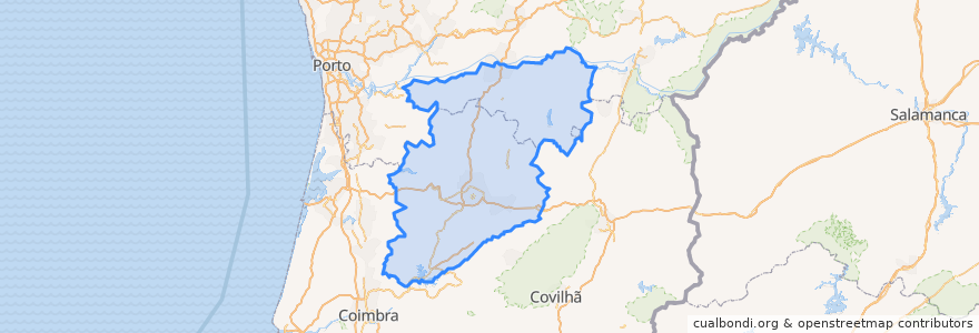 Mapa de ubicacion de Viseu.