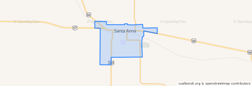 Mapa de ubicacion de Santa Anna.
