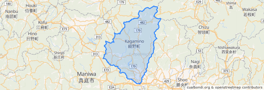 Mapa de ubicacion de 鏡野町.