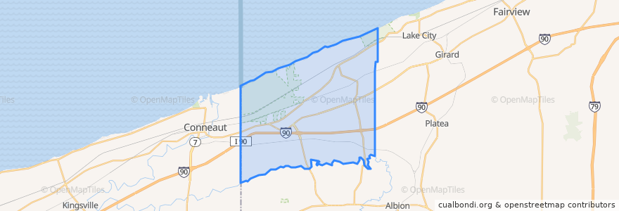 Mapa de ubicacion de Springfield Township.