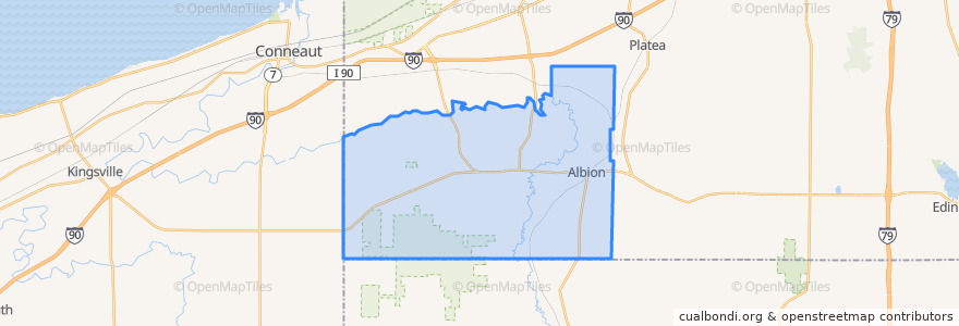 Mapa de ubicacion de Conneaut Township.