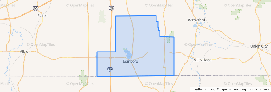 Mapa de ubicacion de Washington Township.