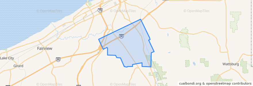 Mapa de ubicacion de Summit Township.