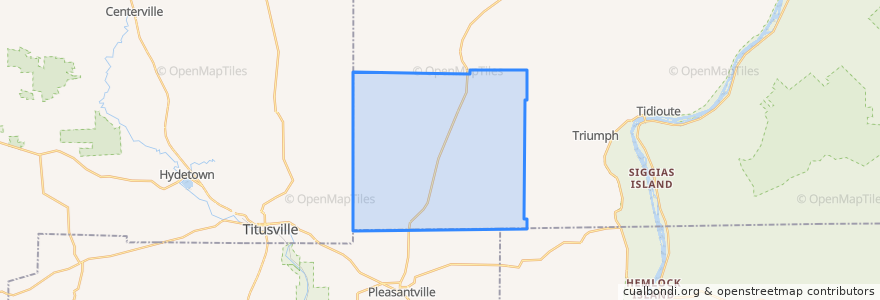 Mapa de ubicacion de Southwest Township.