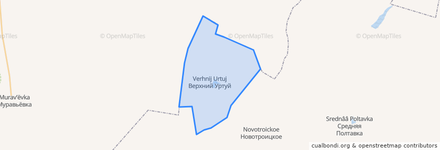 Mapa de ubicacion de Верхнеуртуйский сельсовет.