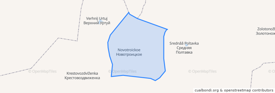 Mapa de ubicacion de Новотроицкий сельсовет.