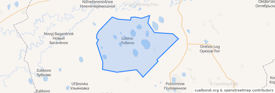 Mapa de ubicacion de Лобинский сельсовет.