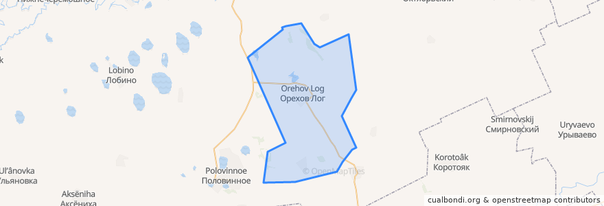 Mapa de ubicacion de Орехово-Логовской сельсовет.