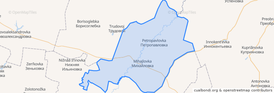 Mapa de ubicacion de Михайловский сельсовет.