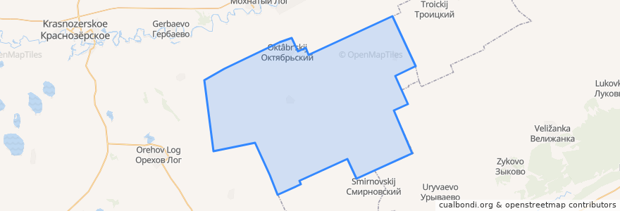 Mapa de ubicacion de Октябрьский сельсовет.