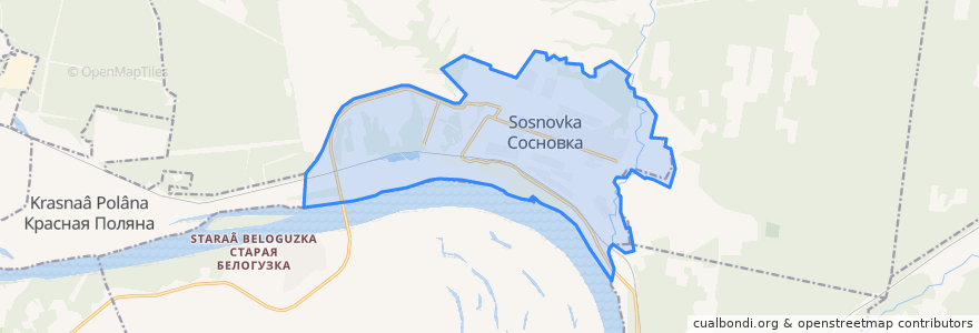 Mapa de ubicacion de Сосновское городское поселение.