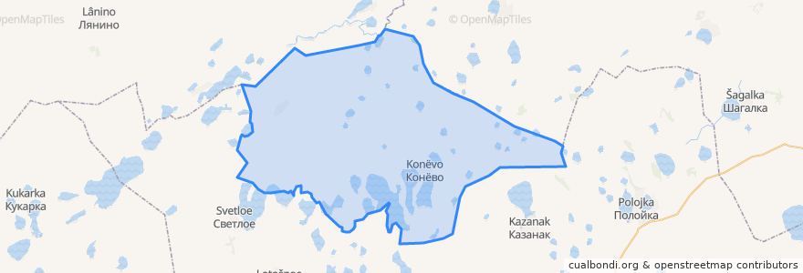 Mapa de ubicacion de Конёвский сельсовет.