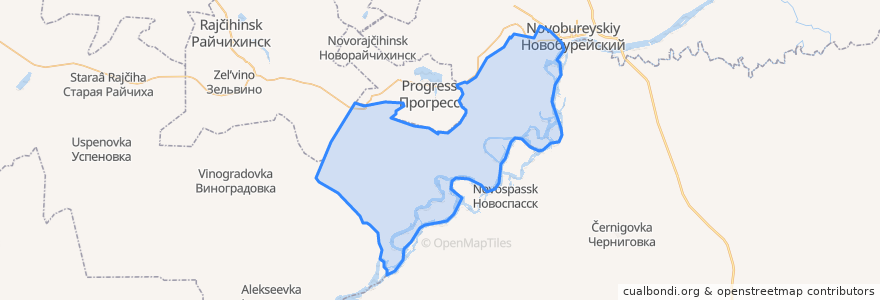 Mapa de ubicacion de Малиновский сельсовет.