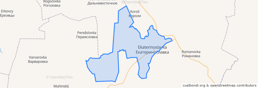 Mapa de ubicacion de Екатеринославский сельсовет.