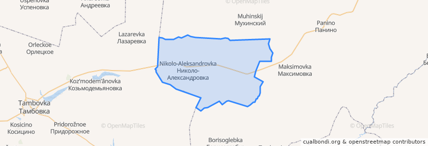 Mapa de ubicacion de Николо-Александровский сельсовет.