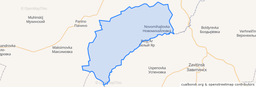 Mapa de ubicacion de Новомихайловский сельсовет.