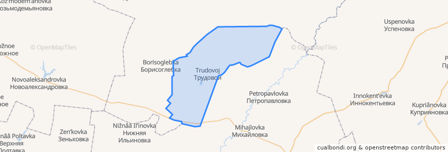 Mapa de ubicacion de Трудовой сельсовет.