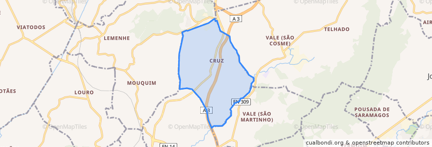 Mapa de ubicacion de Cruz.