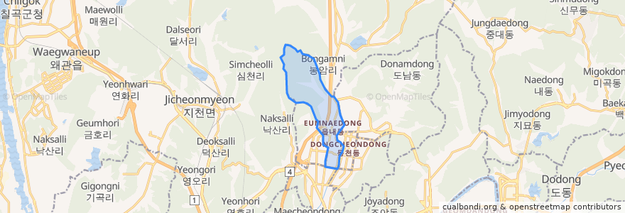 Mapa de ubicacion de 읍내동.