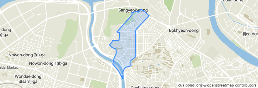 Mapa de ubicacion de Sangyeok 4-dong.