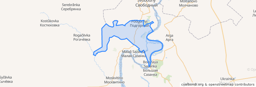 Mapa de ubicacion de Новгородский сельсовет.