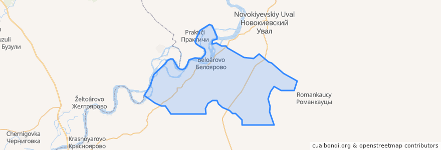 Mapa de ubicacion de Белояровский сельсовет.