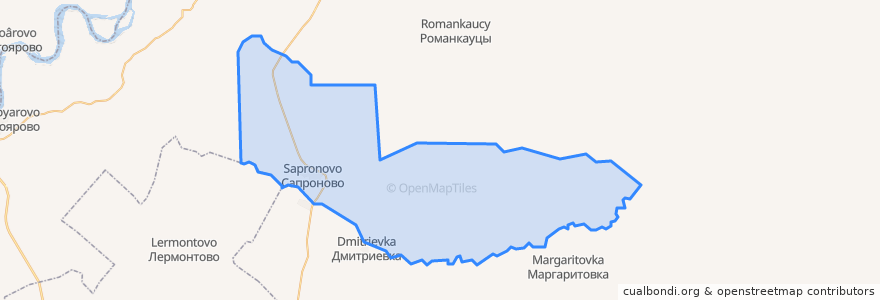 Mapa de ubicacion de Сапроновский сельсовет.