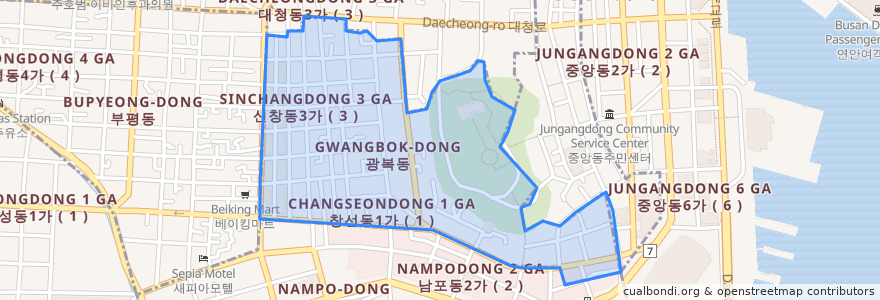 Mapa de ubicacion de Gwangbok-dong.