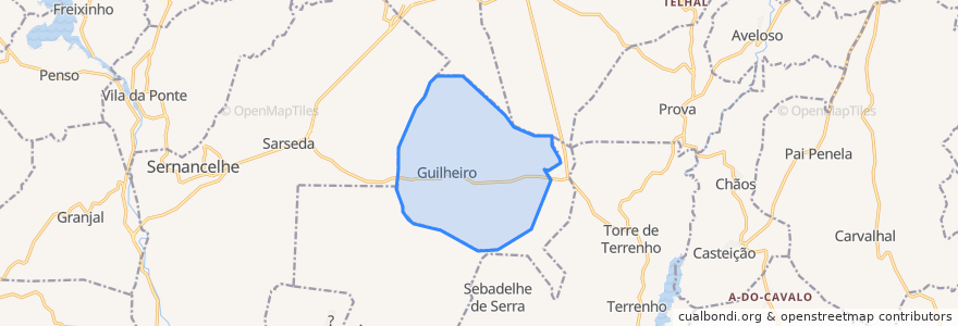 Mapa de ubicacion de Guilheiro.