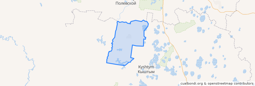 Mapa de ubicacion de Верхнеуфалейский городской округ.