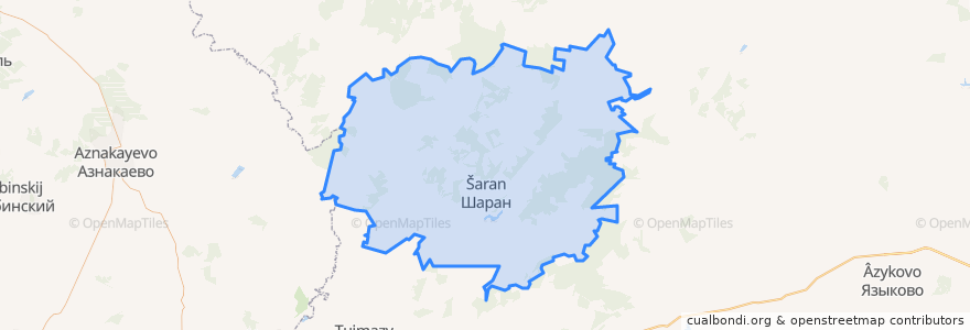 Mapa de ubicacion de Sharansky District.