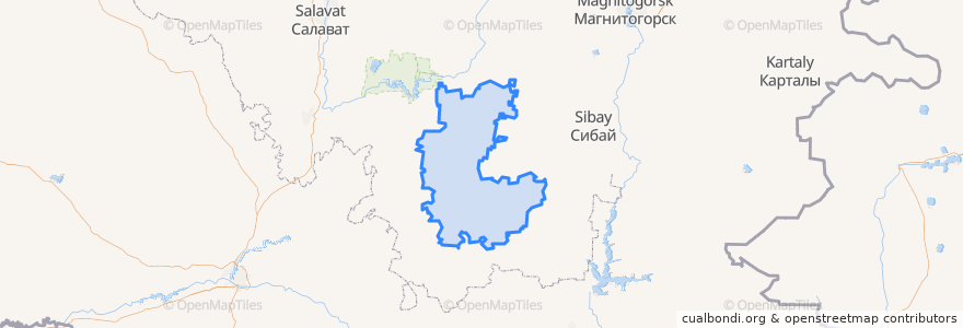 Mapa de ubicacion de Зилаирский район.