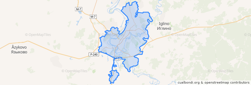 Mapa de ubicacion de городской округ Уфа.