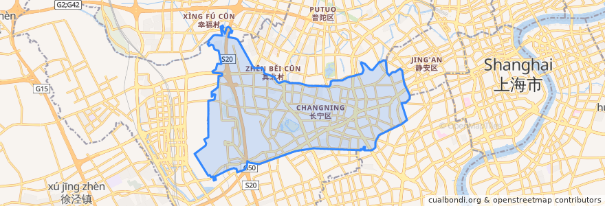 Mapa de ubicacion de Changning District.