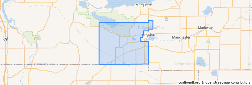 Mapa de ubicacion de Town of Kingston.