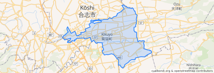 Mapa de ubicacion de Kikuyou.